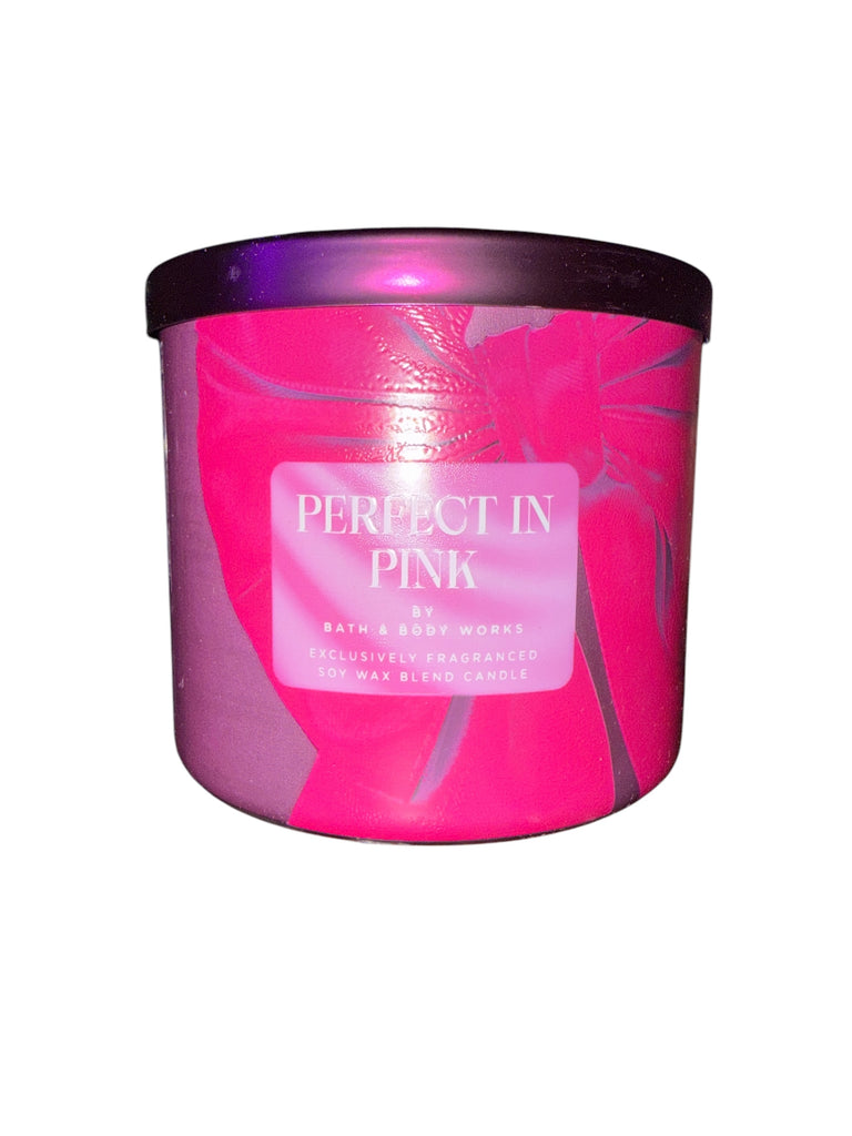 Bath & Body Works Perfect in Pink 3 Wick Candle – Simple Treasures