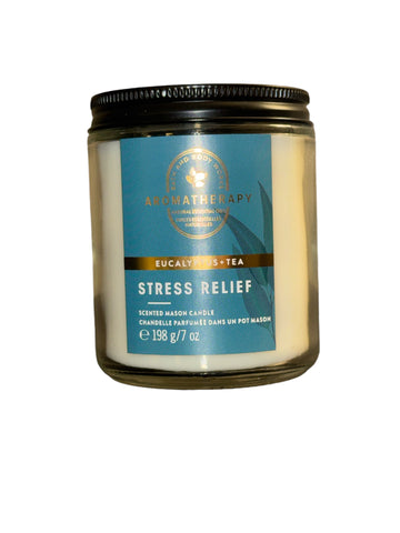 Bath & Body Works Eucalyptus Tea Stress Relief Single Wick Candle