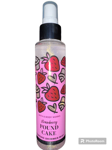 Bath & Body Works Strawberry Pound Cake Shimmer Mist
