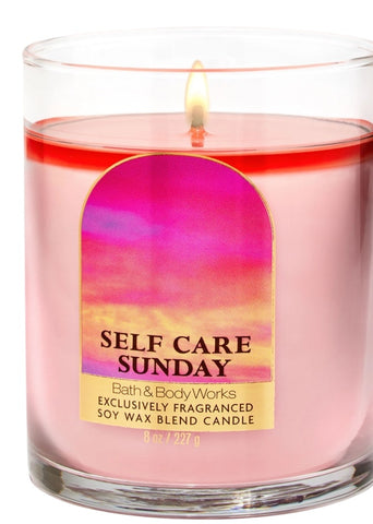 Bath & Body Works Self Care Sunday Single Wick Candles
