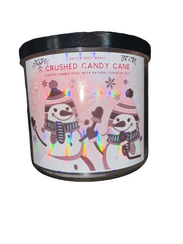 Bath & Body Works 3 Wick Crushed Candy Cane Candle